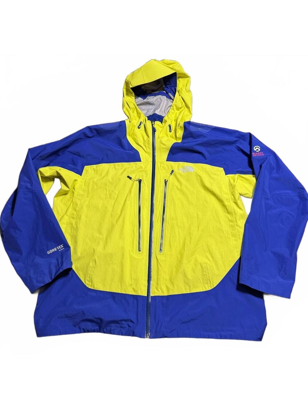 The North Face Mens Summit Series Gore-Tex Alpine Project Jacket XXL Yellow Blue